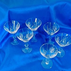 Rare Vintage Pinwheel Crystal Martini Glass 💫Bonus Gift